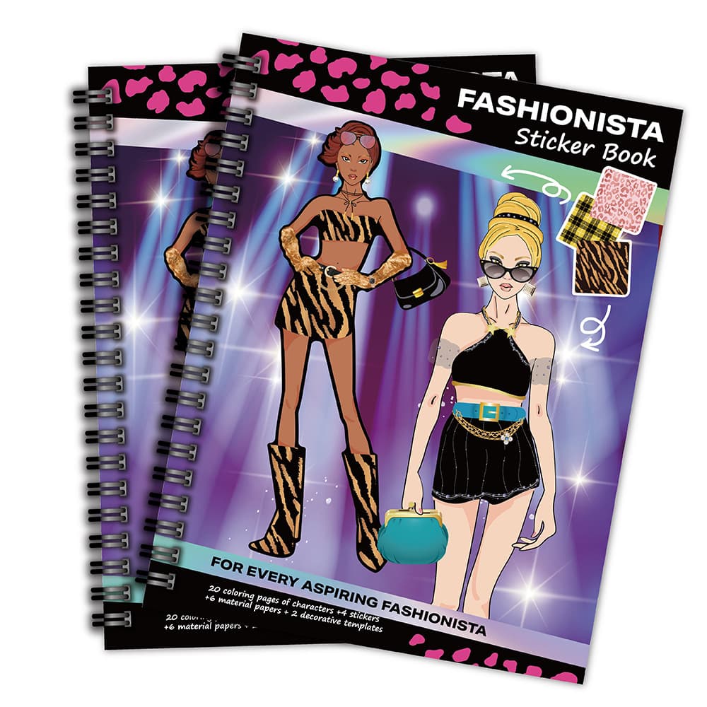 New cross-border product: Dress up sticker book, a fashionable coloring sticker book for girls.