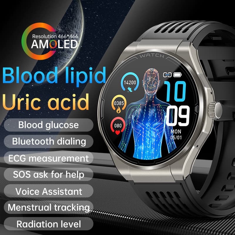 JA03 Smart Watch, Bluetooth call AMOLED screen ECG blood