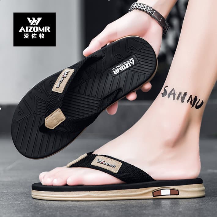 AIZOMR Men's Non-Odor EVA Sandals Ultra-Soft High-Elasticity Premium Flip-Flops