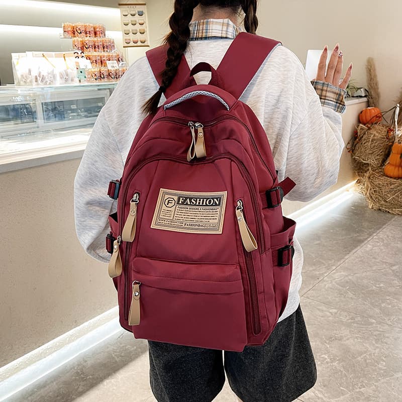 Women's and Men's Four-Season Simple Travel Laptop Backpack, Large Capacity Student Backpack for High School and Middle School Students, Cross-Border