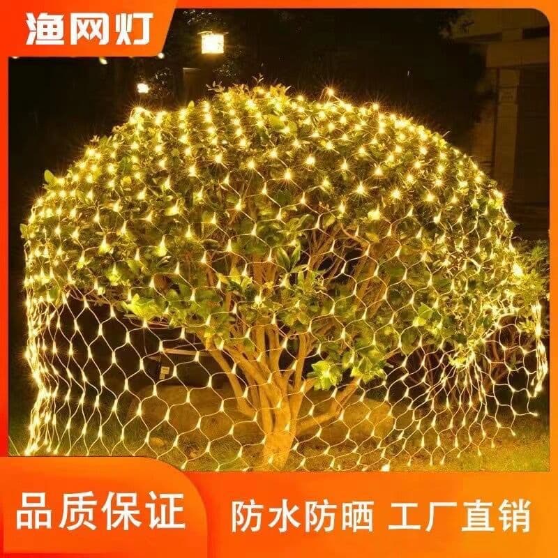 LED Net Light Wholesale Fishing Net Light Starry Sky Decoration Solar Net Light Outdoor Waterproof Park Scene Decorative Light