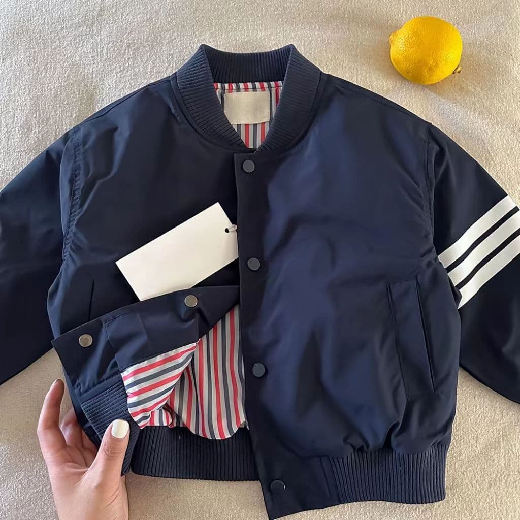 Kids Baseball Jacket Boys Korean 2026 Spring Autumn New Little Kids Striped Blazer Baby Trendy Brand Coat Girls Stylish