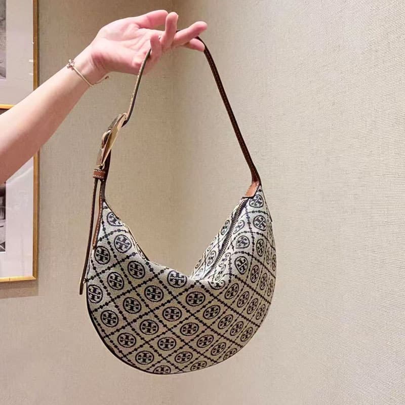 TB Women's Bag 2026 New T MONOGRAM Crescent Bag 17423 Underarm Bag Ballon Hobo Shoulder Bag for Women