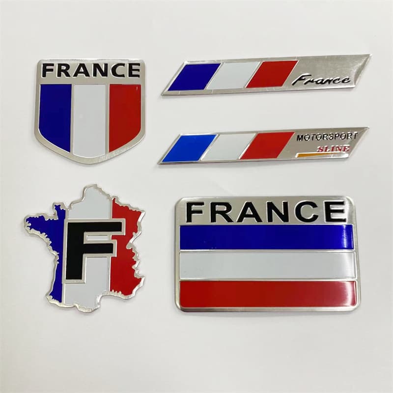 Suitable for the United States, the United Kingdom, Germany, France, Russia, Italy, Metal Labels, Random Decoration Labels, Personalized Car Stickers