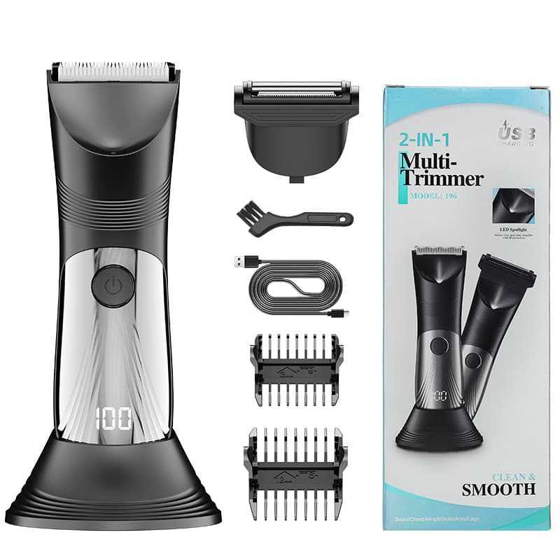 New 2-in-1 men's home body hair trimmer multi-functional shaver men's private pubic hair leg hair egg cutter