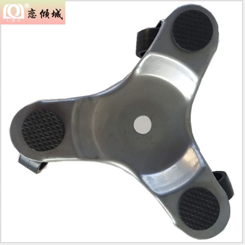 Factory Direct Silver Triangular Iron Heavy Object Mover with Universal Wheels for Moving Furniture Hardware Tool