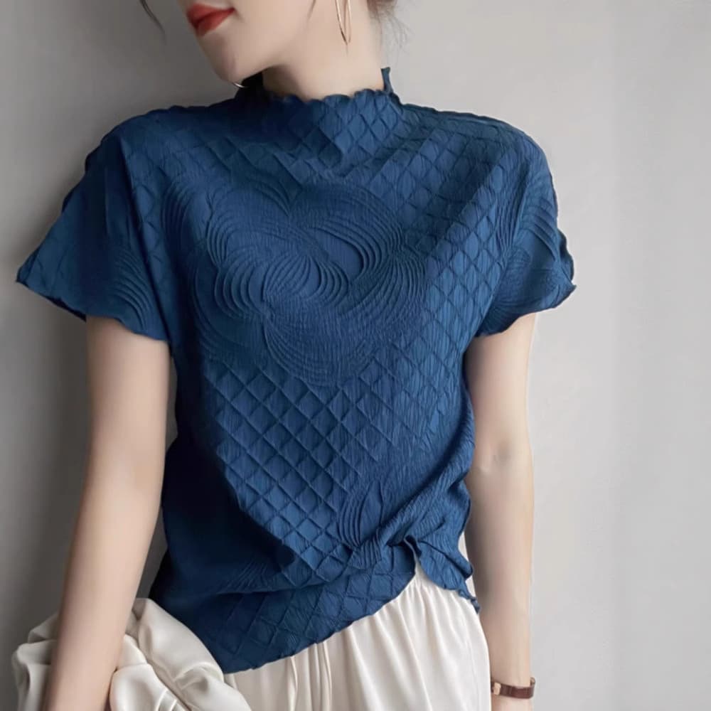Spring and Summer New Round Neck Short Sleeve Women's Slim Solid Color Embroidered T-Shirt Women's Top In Stock Manufacturers Wholesale