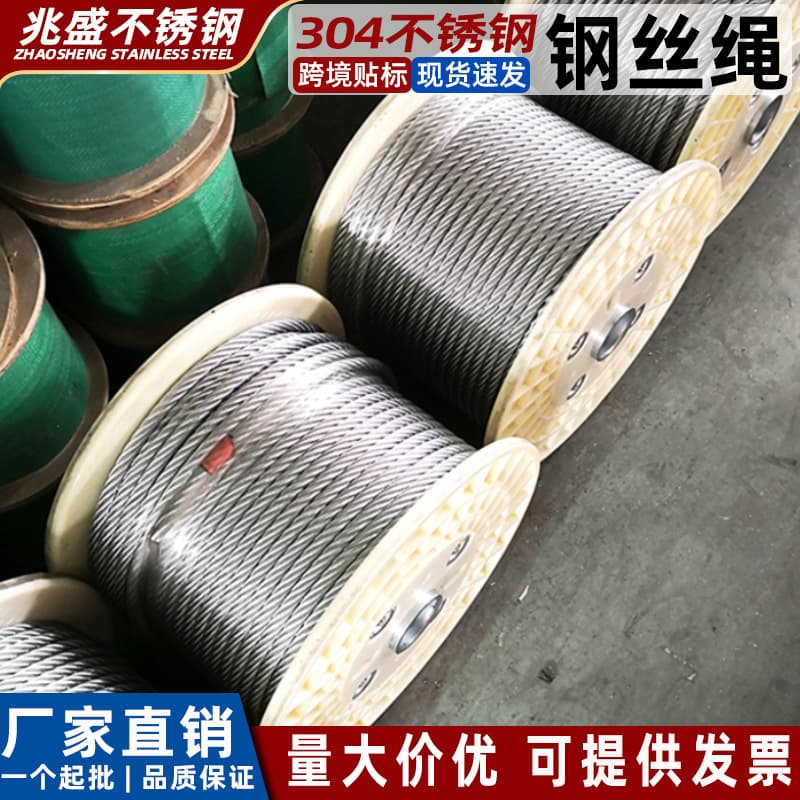304 Stainless Steel Wire Rope Clothes Hanger Hanging Lifting Electric Hoist Aquaculture Water Pump Trailer Steel Wire Rope Rigging