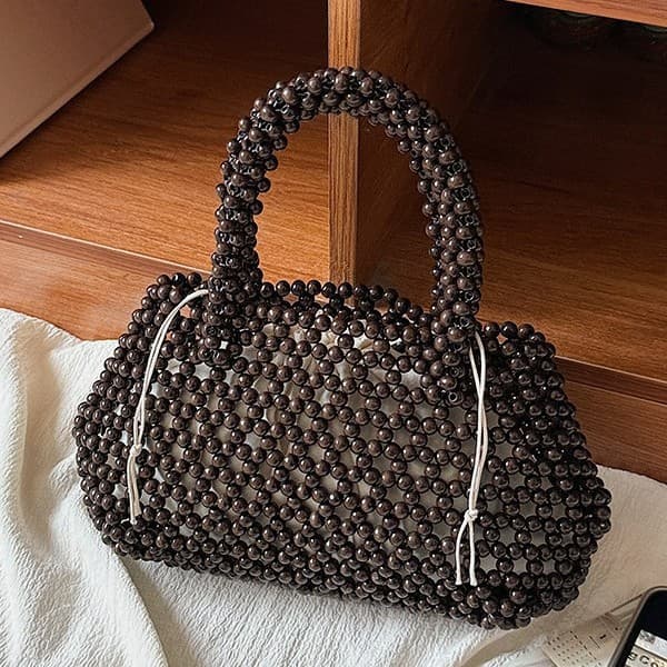 Spring and Summer New Handmade Beaded Evening Bag, Exquisite Light Luxury Fashion Women's Bag, Korean Style Versatile Handbag Small Tote
