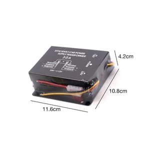 Car Truck Power Converter 24V to 12V Step-Down Converter, High-to-Low Inverter 5A-30A