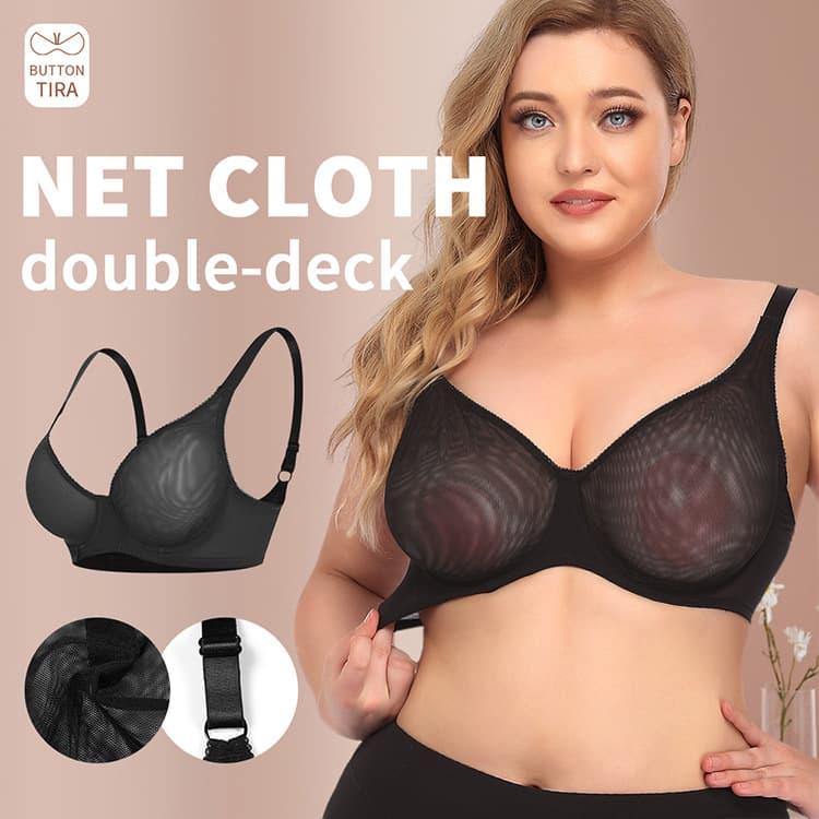 Factory direct sales of cross-border European and American sexy ultra-thin see-through bras, plus size underwear, BCDEF cups, V210606