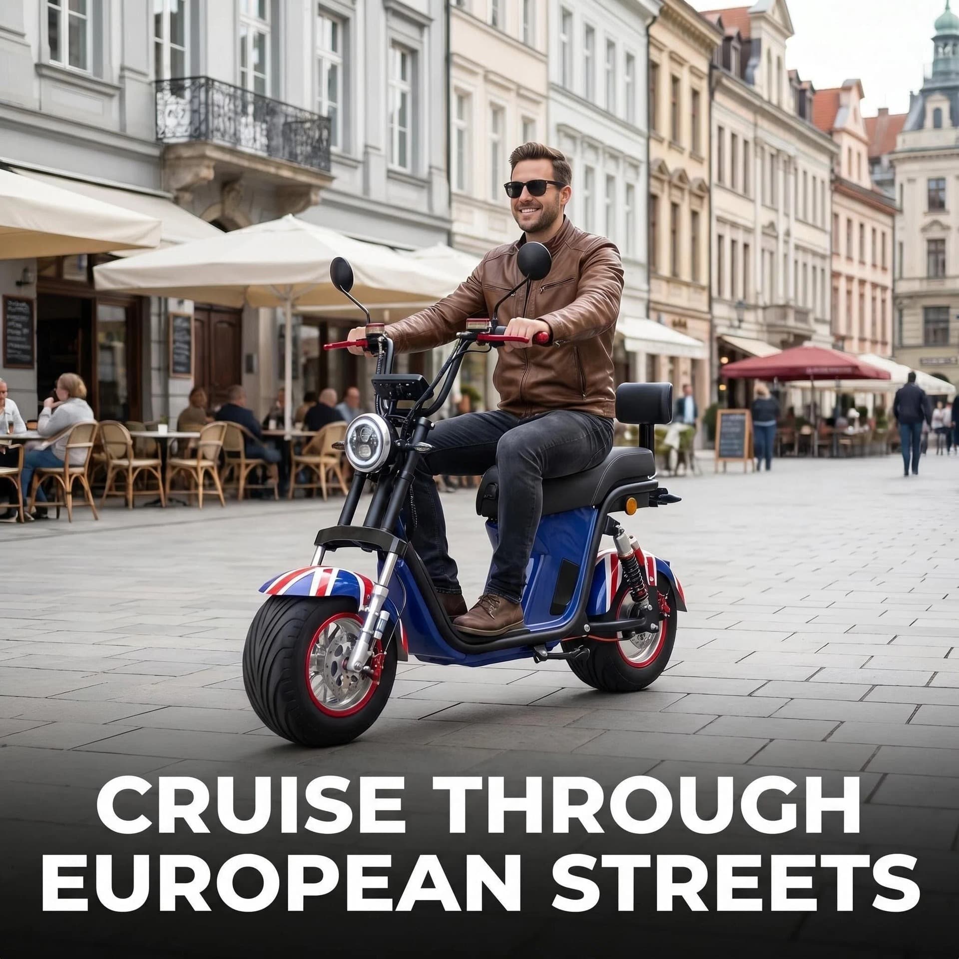 Brazil Hot Selling Mini Harley Electric Scooter 60V Lithium Battery Electric Vehicle Adult Citycoco Leisure Commuter Scooter