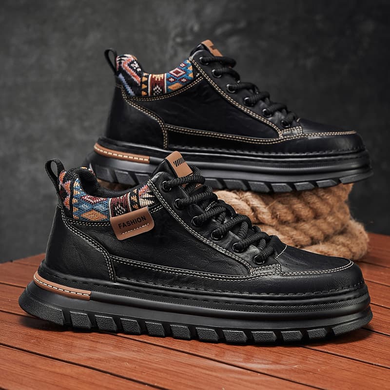 Popular High-Top Men's Shoes 2025 New Autumn Fashion Versatile Casual Shoes Men's Martin Boots Outdoor Sports Sneakers