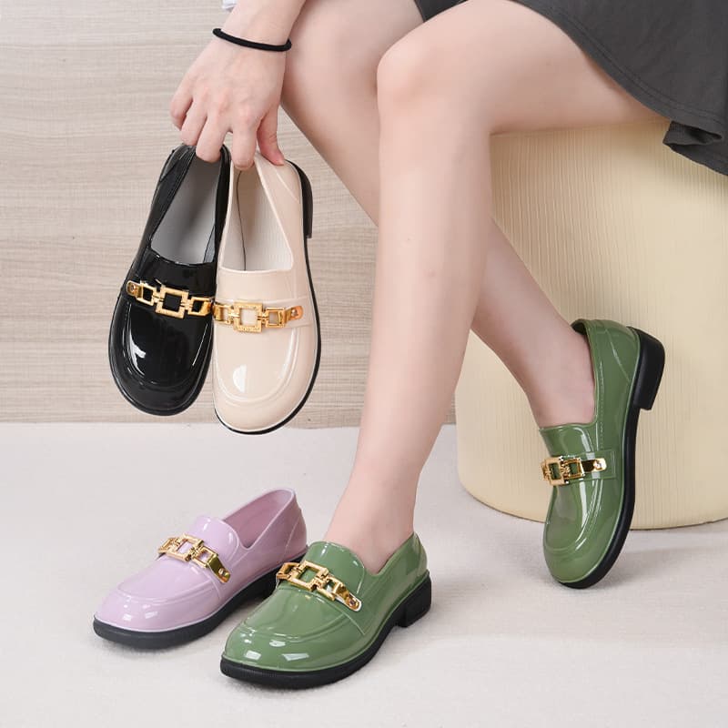 Chunqiu Women's Non-slip Durable Rubber Shoes Kitchen Work Shoes Waterproof Low-top Short Ankle Fashion Rain Boots Summer