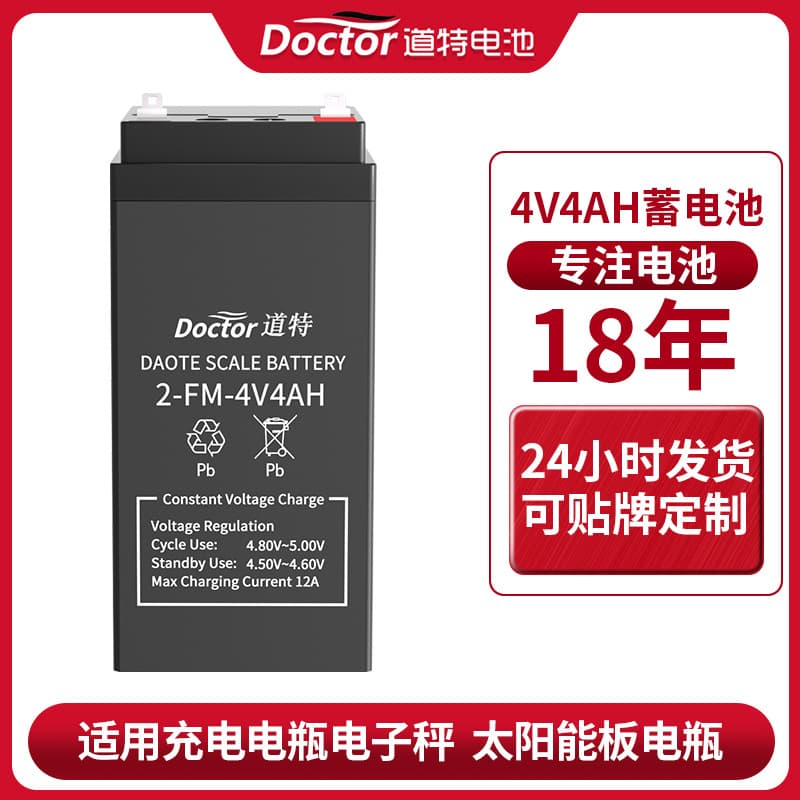 Custom 4V4Ah/20hr Maintenance-Free Lead-Acid Battery for Electronic Scales and Platform Weighing Systems