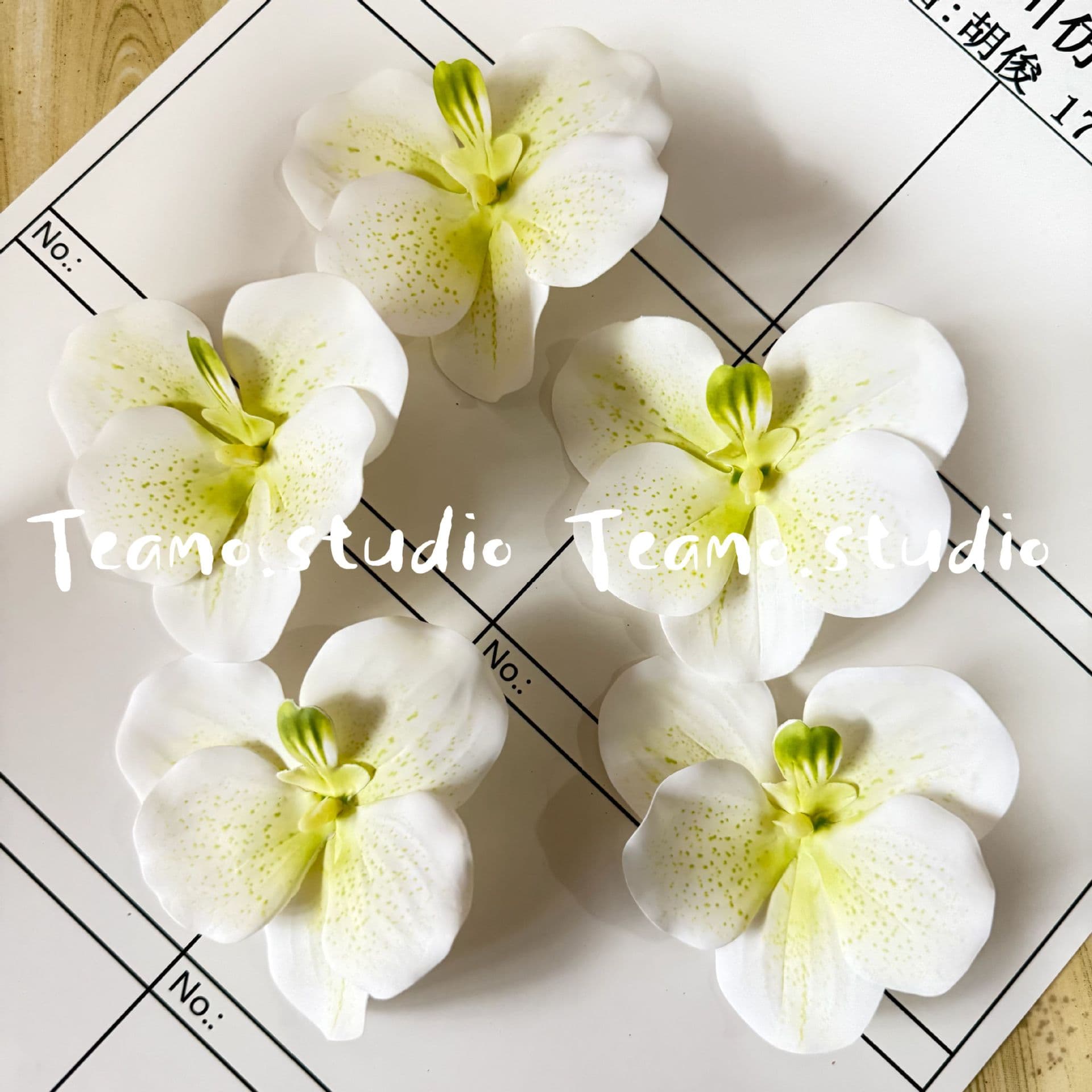 Phalaenopsis Artificial Flower Gift 3D Printed Film High-Quality Flower Head Decoration Furoshiki Exquisite Wedding