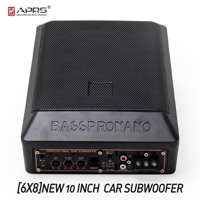 Car audio system retrofitted with a 6x8-inch ultra-thin subwoofer, 100W high-power DC12V speaker