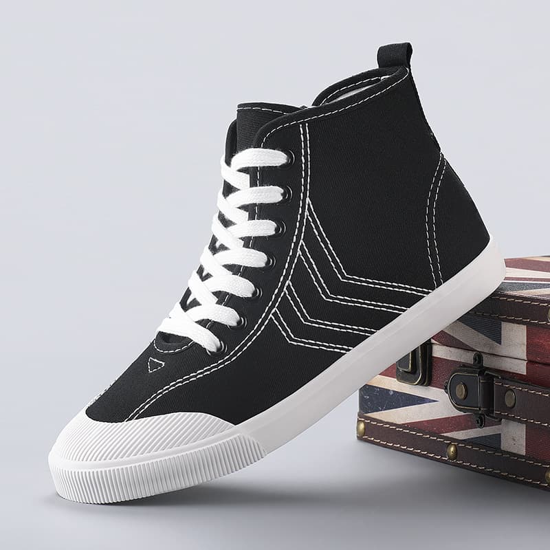 Women's High-Top Canvas Shoes, Plaid Casual Cloth Shoes High-Top 2025 Autumn New Arrival Trendy Versatile Cloth Surface Sneakers