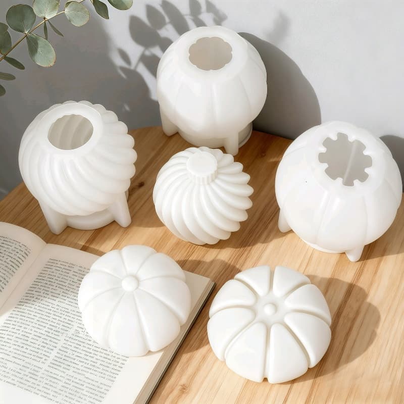 Halloween Pumpkin Aromatherapy Candle Silicone Mold DIY Pumpkin Scented Candle Plaster Ornament Cake Mold
