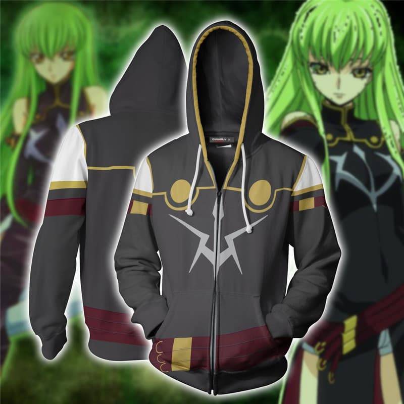 Anime Code Geass Lelouch of the Rebellion 3D Print Cosplay Collection Zip Hoodie