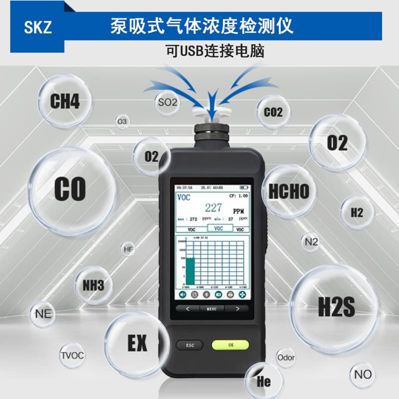 Chlorine Gas Detector CL2 Cross-Border Portable Pump-Suction Gas Alarm Leak Tester with Anti-Interference