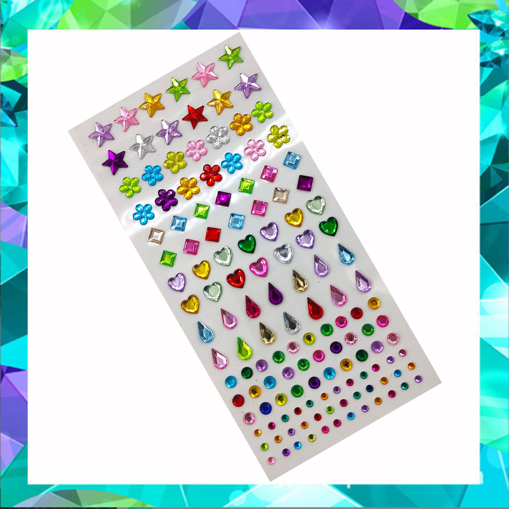 In-Stock Wholesale Acrylic Rhinestone Stickers, Gem Rhinestone Stickers, DIY Kids Gem Stickers, Rhinestone Stickers, Crystal Rhinestone Stickers, Stick-On Rhinestones