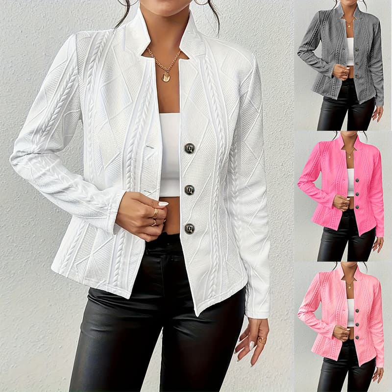 Independent Station Amazon 2024 European and American Export Autumn and Winter New Hot-Selling Button Pattern Small Suit Jacket