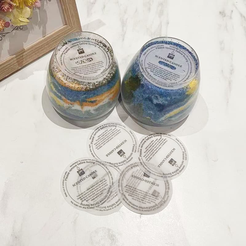 Candle Dust-Proof Paper Cover Aromatherapy Wax Cup Sealing Sticker Sand Painting Candle Simple European Style Ins Style DIY Homemade Candle Material