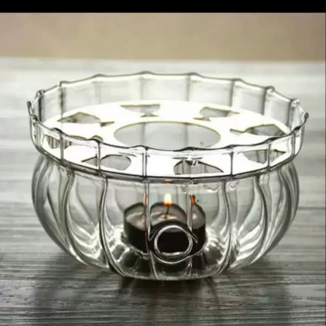 Heat-resistant glass tea heating base for flower tea sets, tea candles, tea warmers, and insulators