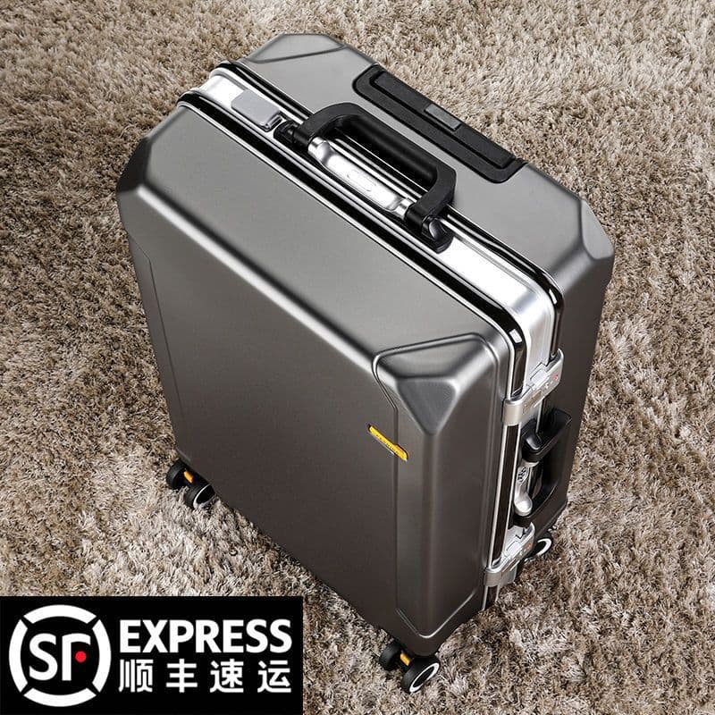 Brand fashion trolley case for men, universal wheel suitcase, women's zippered large-capacity password box, business suitcase, student suitcase