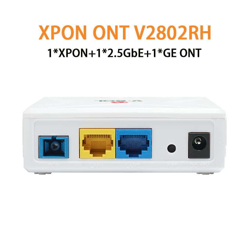 V·SOL-V2802RH-1*XPON+1*2.5GbE+1*GE ONT ONU Smart Network Fiber Optic Modem