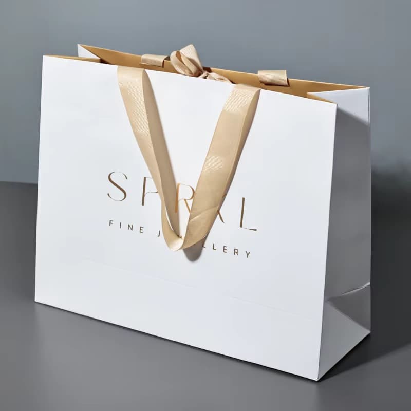 Small Business Luxury Custom Print Paper Gift Bags Branded Shopping Bags