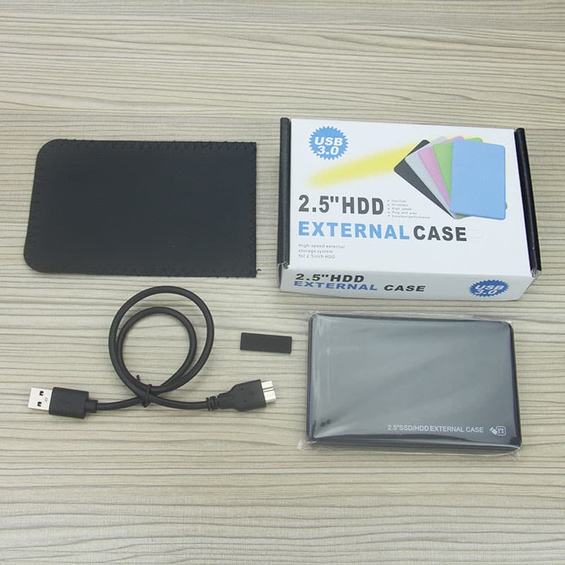 2.5-inch USB 3.0 External Hard Drive Enclosure for Mechanical SSD SATA Tool-Free Shell