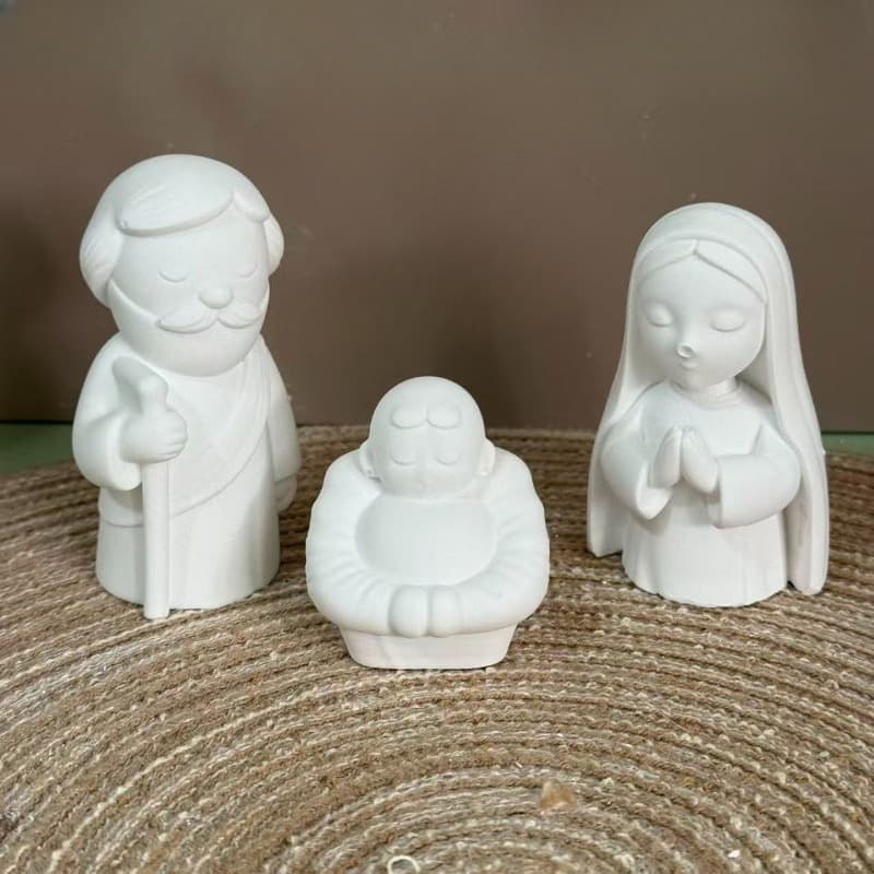 DIY Nativity Scene Resin Mold Prayer Old Man Child Woman Scented Candle Silicone Mold