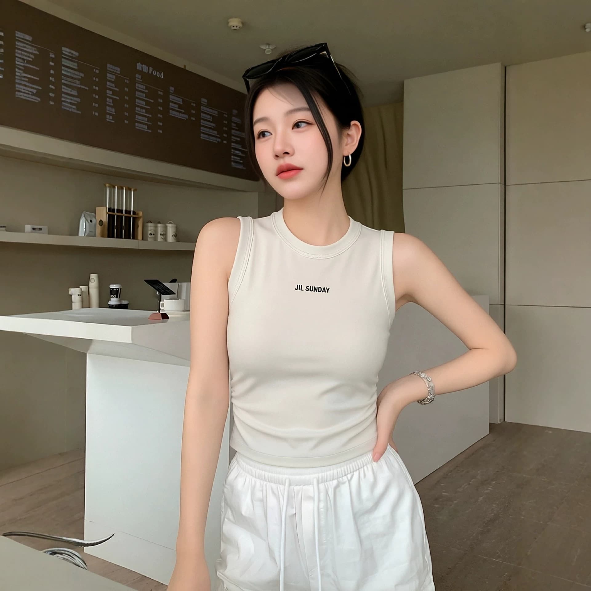 2026 Summer Sleeveless Vest Women Slim Fit Short Base Top Korean Style Versatile Stretch Inner Tank Top