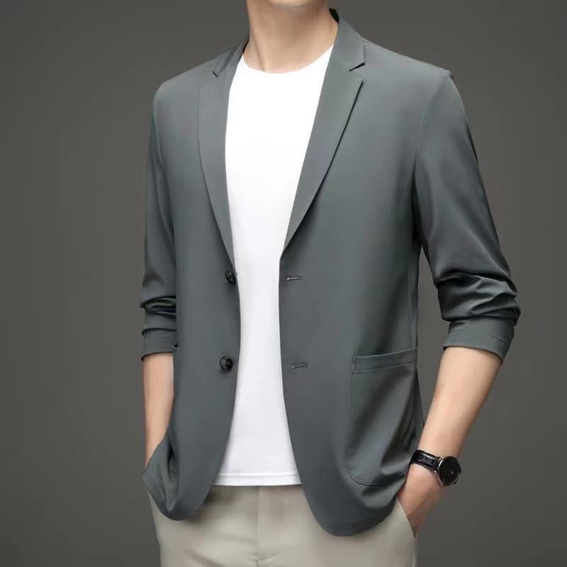 Spring/Summer 2023 New Plus Size Stylish Casual Blazer for Mature Men, Lightweight Business Suit Jacket