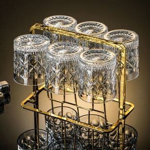 Nordic Home High-End Glass Tumbler Whiskey Glass Water Cup Tea Cup Juice Cup Beer Glass Set