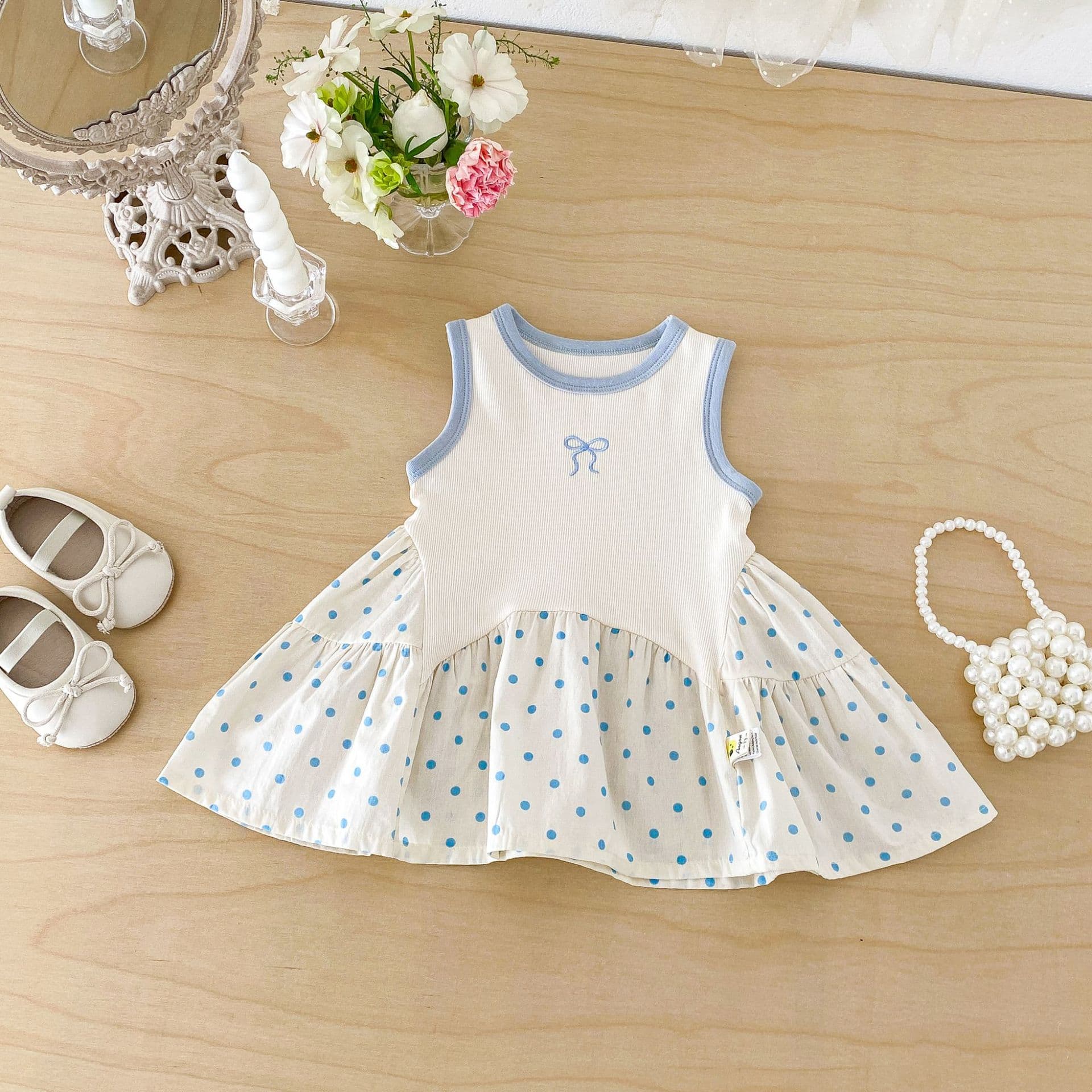 2026 Summer New Fashionable Girls Sleeveless Patchwork Princess Dress Baby Toddler Dress