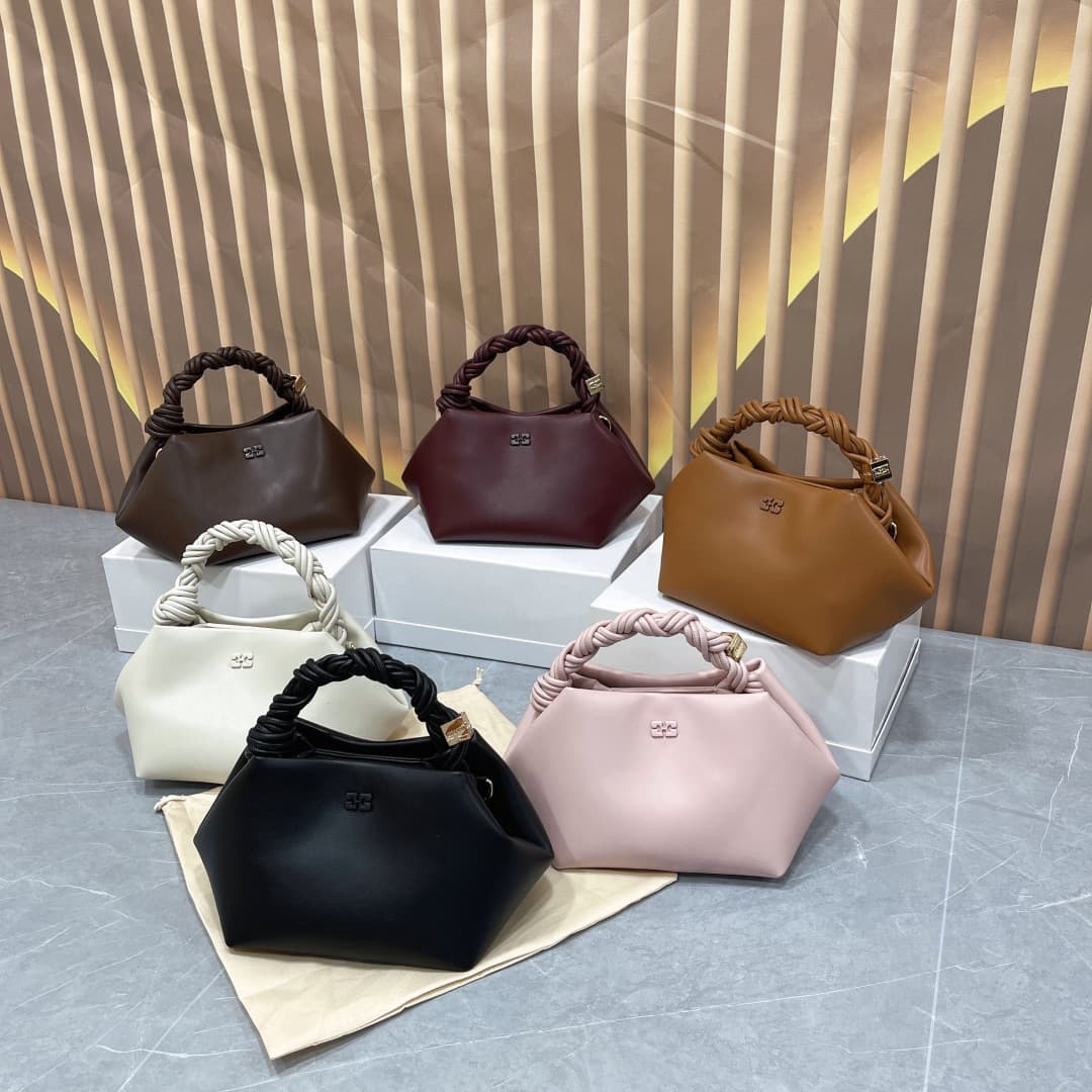 Cross-border niche GANNI new BOU BAG premium woven hexagonal woven handbag shoulder crossbody women's bag