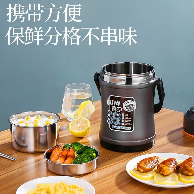 Cross-border 304 Stainless Steel Insulated Lunch Box Bento Box Office Worker Student Meal Prep Multi-Layer Large Capacity Food Container Lunch Carrier