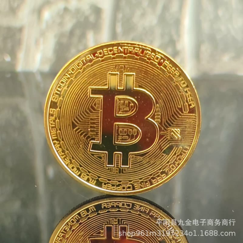 Cross-Border Bitcoin Coin Virtual Currency Commemorative Coin Iron Artistry Crafts from China Mainland Home Decor Mini Models
