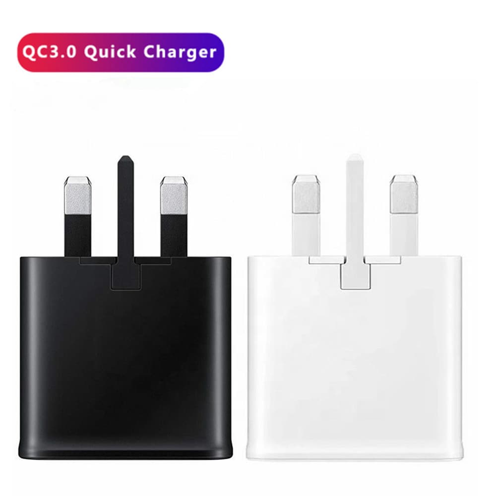 QC3.0 UK British Mobile Phone Charger Single USB Fast Charge Travel Charger USB Charger Charging Head Wholesale