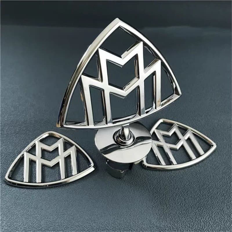For Mercedes-Benz Maybach Emblem S-Class Modified Standing Badge S400 S450 560 680 Side Badge Front and Rear Car Emblem