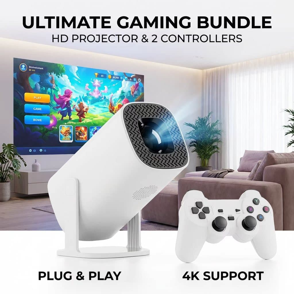 Cross-border New Projector 4K Portable Smart Ultra HD P30 Game Wireless Screen Mirroring Projector