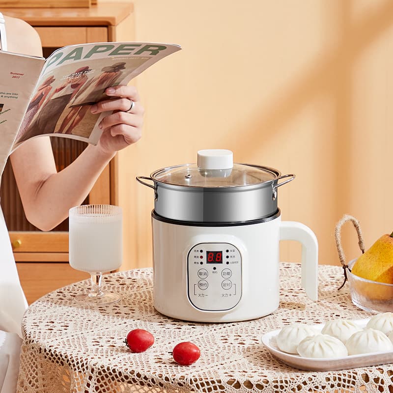 UK and EU standard multi-functional electric hot pot, dormitory pot, mini electric cooker, rice cooker, stir-frying pot, non-stick rice cooker