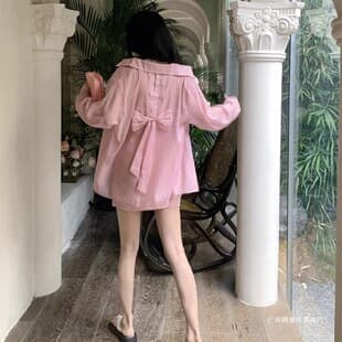 Designer Bow Sun Protection Jacket, Summer Vacation Outfit for Goddesses, College Student Favorite, Plus Size, Factory Quality
