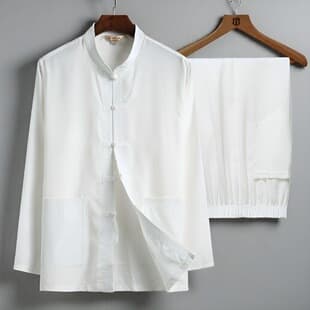 Men's Tang Suit Autumn New Arrival Chinese Style Dad's and Grandpa's Cotton-Linen Suit Long-Sleeve Shirt Loose Retro