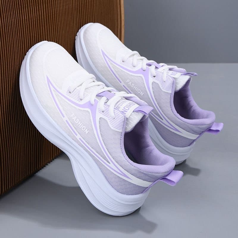 Women's Spring Lightweight Running Shoes Breathable Jogging Casual Sneakers Flyknit Single Shoes Ultra-Light Mesh