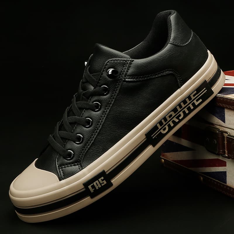 Shanbu 24856 Autumn New Men's Korean Style Low-Top Casual Leather Shoes Loafers Board Shoes