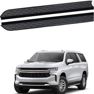 2-piece aluminum side steps for Suburban 2021-2024, aluminum alloy side step rails, anti-collision bars